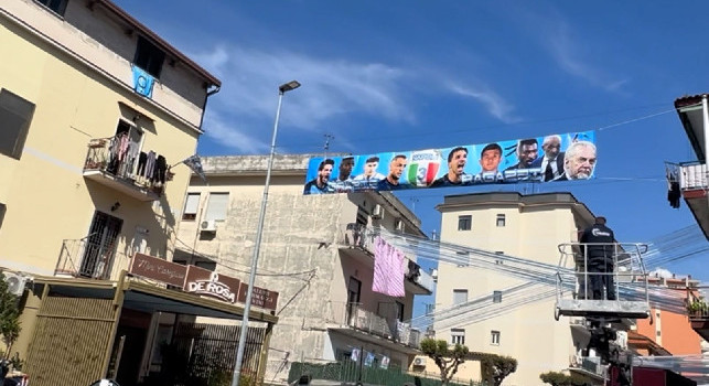 Festa Scudetto Napoli, Gragnano è azzurra: guardate cosa è stata preparato in città | VIDEO CN24