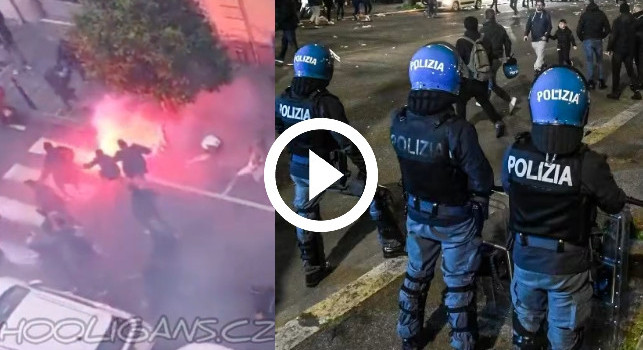 Spezia-Lazio - Scontri tra tifosi prima del match: diversi arresti e quattro feriti | VIDEO