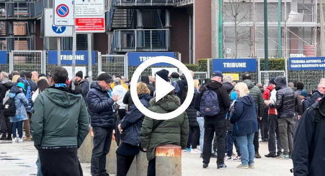 Napoli-Verona, a due ore dal match già grandi file al Maradona | VIDEO CN24