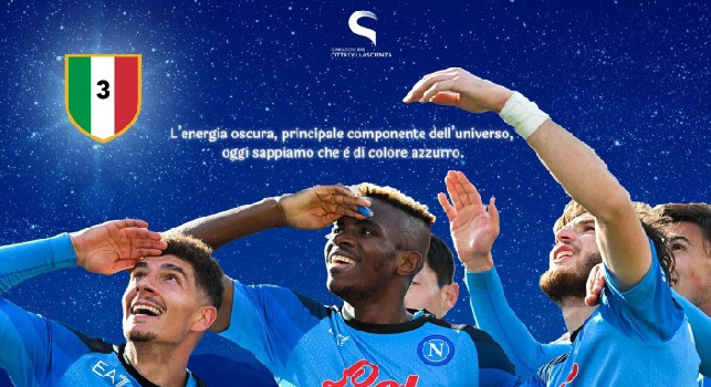 Scudetto Napoli, anche Città della Scienza celebra gli azzurri | FOTO