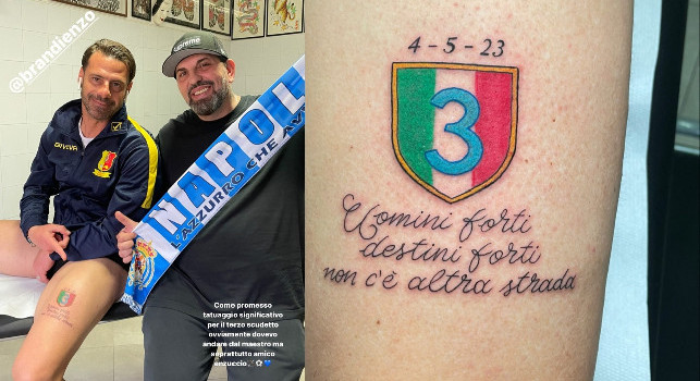 Calaiò da brividi, si è tatuato il terzo scudetto del Napoli! | FOTOGALLERY
