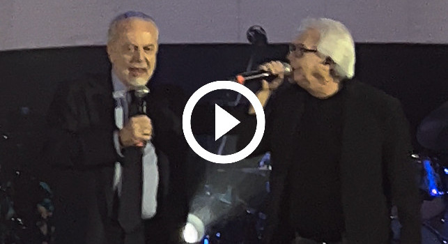 De Laurentiis scatenato, canta a squarciagola Napoli con Nino D'Angelo | VIDEO CN24