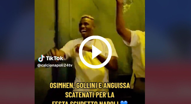 Festa scudetto Napoli: Osimhen, Gollini e Anguissa incontenibili tra canti e balli | VIDEO