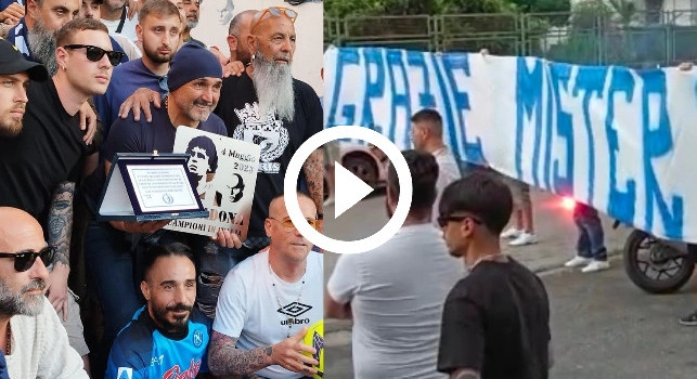 Spalletti va in Panda dagli Ultras nel Rione Traiano! Targa e striscione per il mister | VIDEO CN24