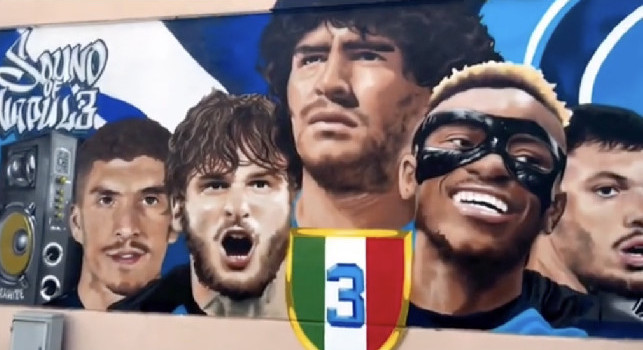Scudetto Napoli, nuovo murales spettacolare in provincia di Napoli | VIDEO