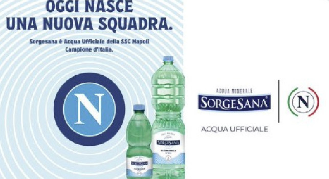 UFFICIALE - Sorgesana nuova Acqua Ufficiale della SSC Napoli per il prossimo biennio: il comunicato