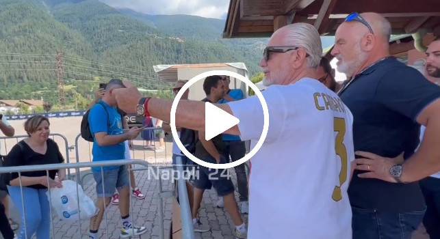 Bel gesto di De Laurentiis: accontenta i tifosi in 'versione steward'! | VIDEO CN24