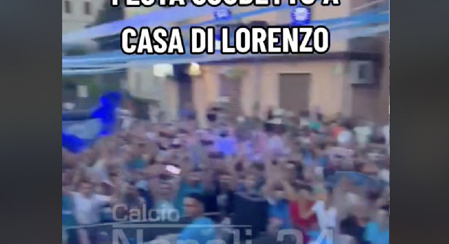 Festa scudetto a casa Di Lorenzo, Decibel Bellini scatenato a Ghivizzano | VIDEO