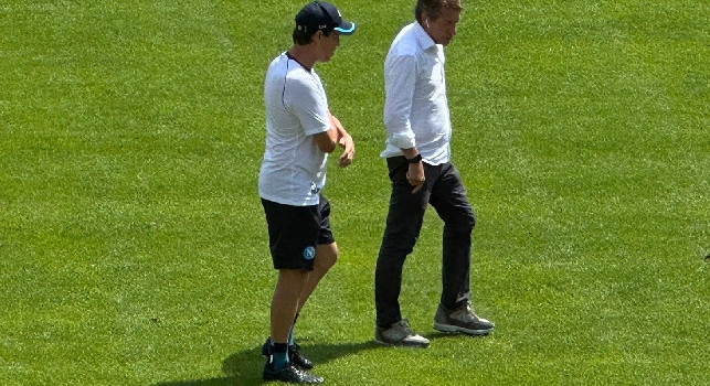 Garcia e Santoro a colloquio a fine allenamento | FOTO CN24