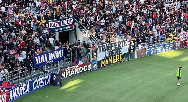 Bologna-Napoli, al Dall'Ara spunta lo striscione: Trasferte Libere | FOTO