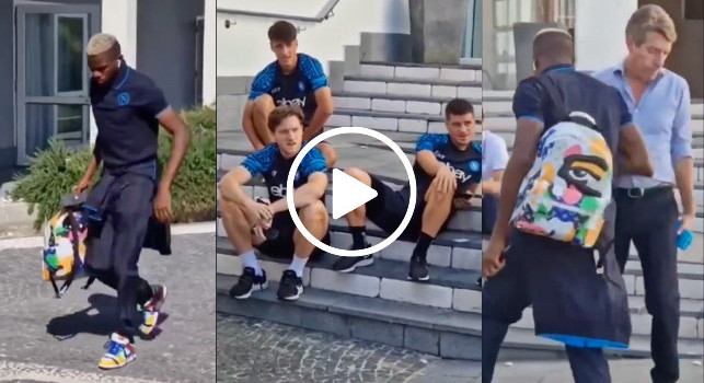 Napoli-Udinese: l'arrivo di Osimhen nel ritiro pre-partita | VIDEO