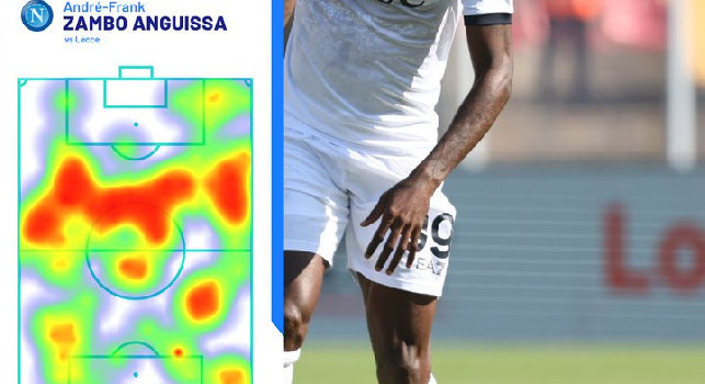 Heat Map di Anguissa, la Lega Serie A: c'è un po' di Anguissa in Napoli Lecce | FOTO