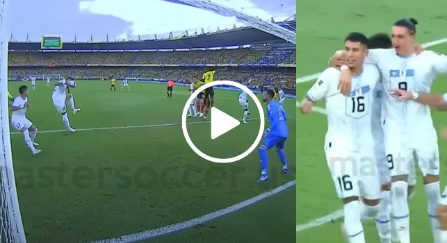 Colombia-Uruguay 2-2: gol di testa per Mathias Olivera! | VIDEO
