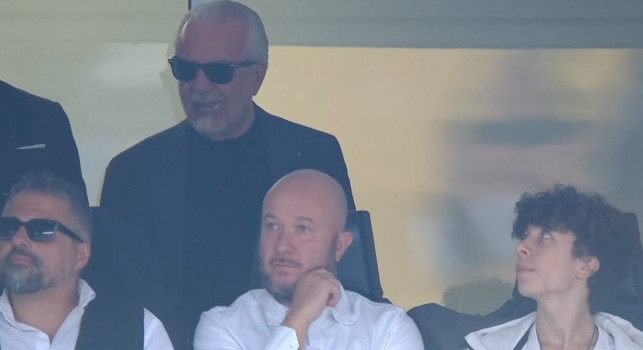 De Laurentiis in tribuna