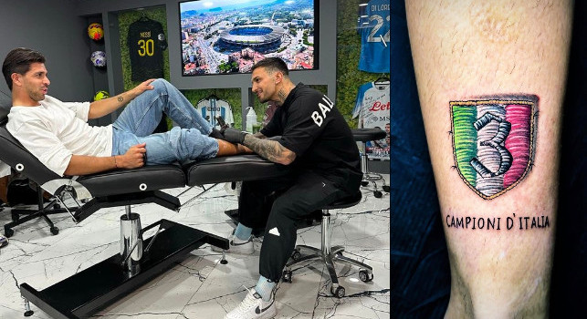 Non solo la Champions, Simeone si tatua il 3&ordm; scudetto del Napoli! | FOTO