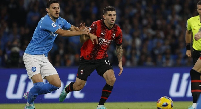 Gazzetta - Milan-Napoli, Pulisic non sta bene e va in panchina: gioca Musah a met&agrave; campo con Fofana