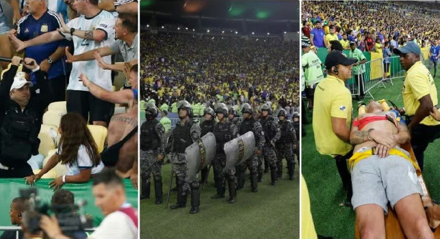 Brasile-Argentina shock al Maracana, scontri e cariche tra tifosi e polizia | VIDEO