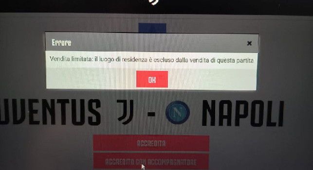 Juve-Napoli, limitazioni vendita biglietti anche ai disabili: la segnalazione di Alvino | FOTO