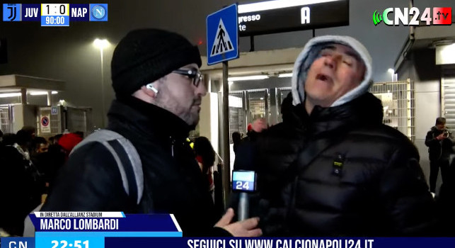 Juventus Napoli 1-0, il post-partita dallo Stadium: delusione dei tifosi napoletani e sfottò Juve | VIDEO CN24