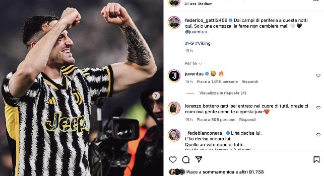 Juve, Gatti esulta: Dai campi di periferia a queste notti qui | FOTO