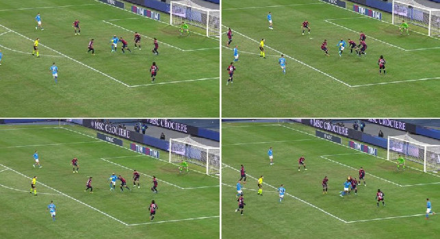 Fotosequenza pazzesca dell'assist di Osimhen per il 2-1 di Kvaratskhelia | FOTO
