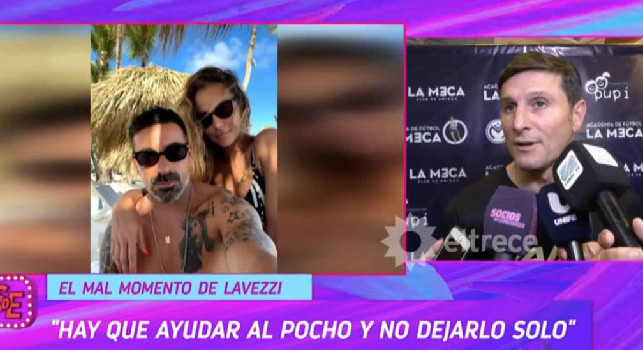 Zanetti preoccupato per Lavezzi: appello in diretta tv per aiutarlo