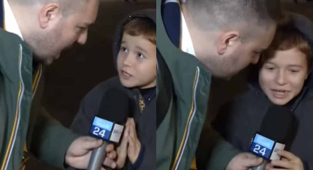 Ma quale tifoso della Roma? Forza Napoli!. Bambino sotto copertura all'Olimpico | VIDEO