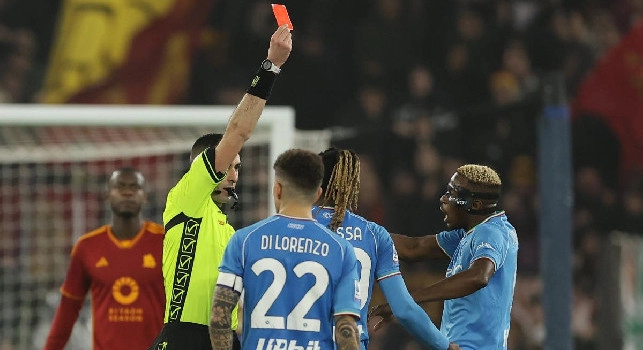 Colombo arbitra Napoli-Roma! Tre anni fa lasciò gli azzurri in 9 all'Olimpico