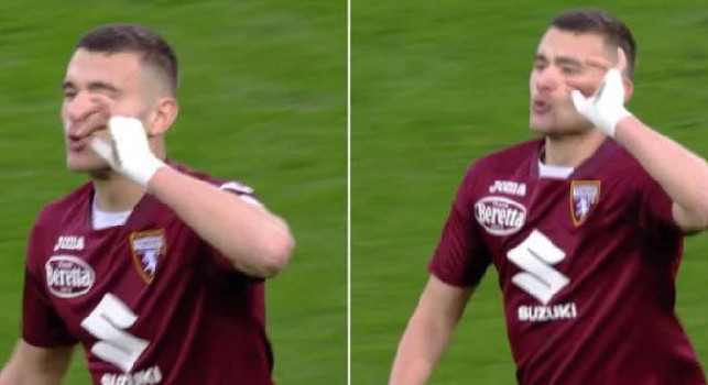 Esultanza 'sfottò' di Buongiorno dopo il gol al Napoli: rabbia dei tifosi azzurri sui social | FOTO