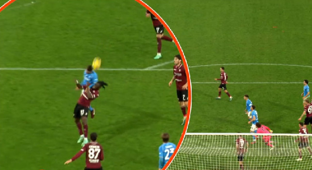 Napoli-Salernitana, la moviola Mediaset: ecco perché il gol di Rrahmani è regolare