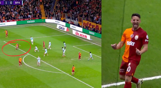 Galatasaray-Basaksehir 2-0, raddoppio Mertens con gran goal ed esultanza alla Starace | VIDEO