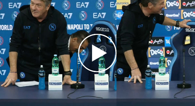 Mazzarri show, che risate: siparietto con la sedia in conferenza stampa! | VIDEO