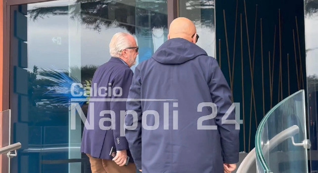 De Laurentiis è tornato al Hotel Britannique, niente Castel Volturno: novità in arrivo? | VIDEO CN24