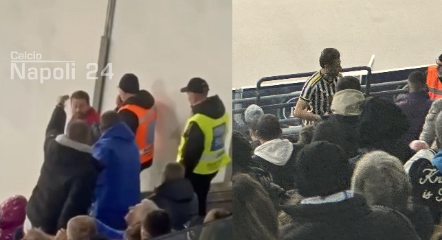 Napoli-Juventus, rissa sfiorata in tribuna: tifoso bianconero provoca e viene cacciato! | VIDEO