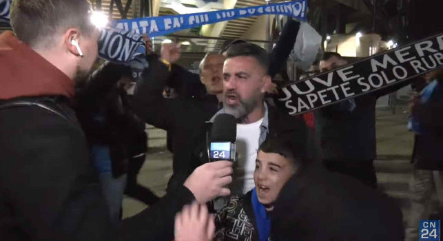 Napoli Juventus 2-1, esplode la festa: guardate la reazione dei tifosi allo stadio | VIDEO