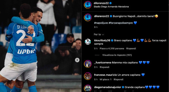 Di Lorenzo: Napoli... dormito bene?. Commenta anche Koulibaly | FOTO