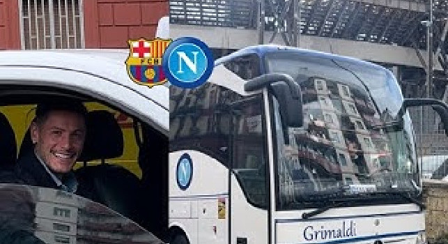 Mazzocchi, ti raccomando domani!. La partenza del Napoli per Barcellona | VIDEO CN24