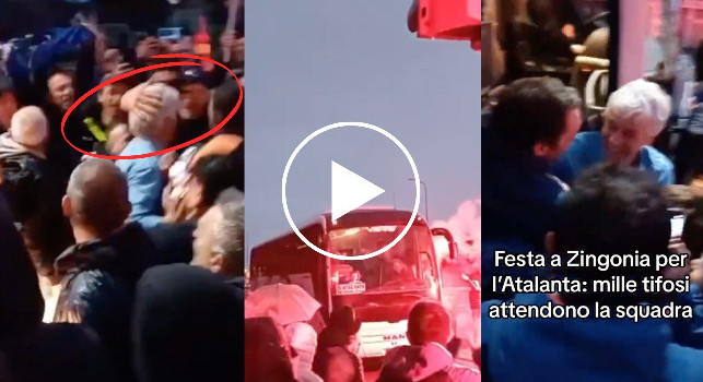 Incredibile a Bergamo, arriva l'Atalanta ed è festa con mille tifosi: Gasperini salta coi tifosi! | VIDEO