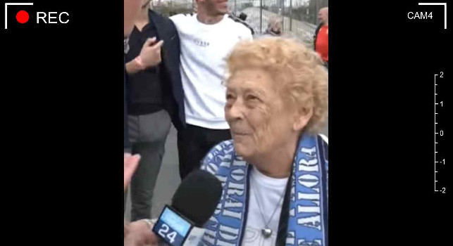 A Monza la nonna napoletana: Tifo Napoli da 87 anni! | VIDEO