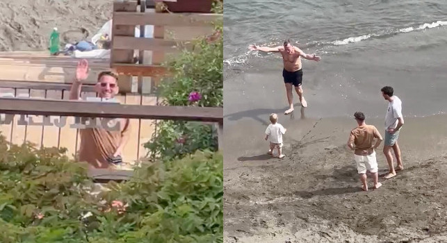 Mertens si gode Napoli: Dries col figlio Ciro in spiaggia a Posillipo! | VIDEO CN24