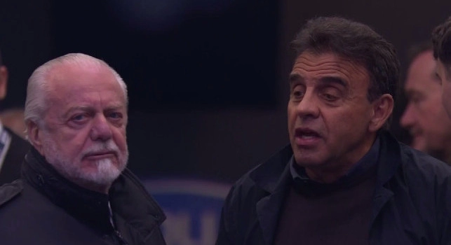 Empoli-Napoli, De Laurentiis a colloquio con Corsi al Castellani | FOTO