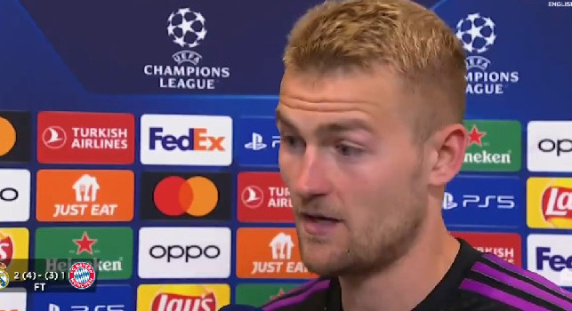 Real Madrid-Bayern, De Ligt furioso: È una vergogna! Il guardalinee mi ha detto che ha sbagliato!