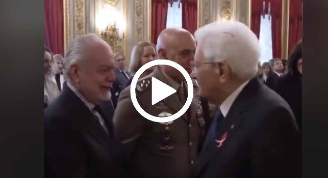 De Laurentiis incontro il presidente Mattarella al Quirinale: il saluto tra i due | VIDEO