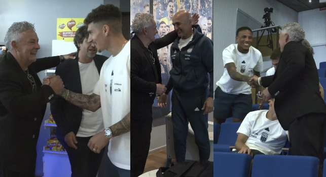 Baggio raggiunge la Nazionale di Spalletti: l'incontro con Di Lorenzo e Folorunsho | VIDEO