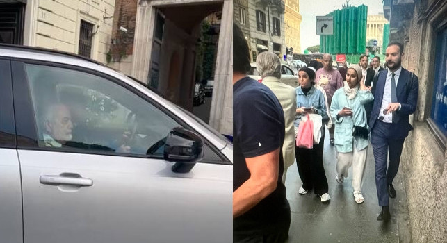 Conte a Roma con De Laurentiis e Manna: lasciano la Filmauro, le prime immagini | FOTO SKY
