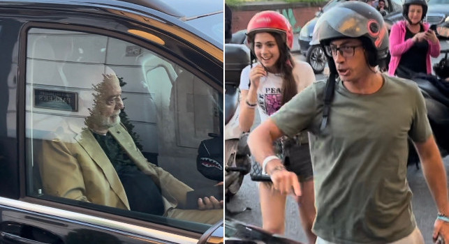 Tifoso ferma il van di De Laurentiis, sentite cosa gli urla! | VIDEO CN24
