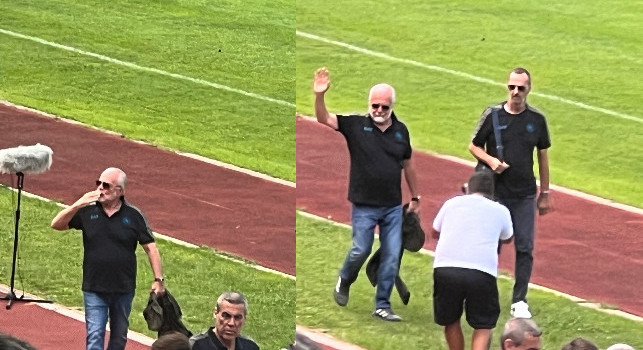 Napoli-Mantova, De Laurentiis scatenato: manda baci in tribuna verso i tifosi! | FOTO