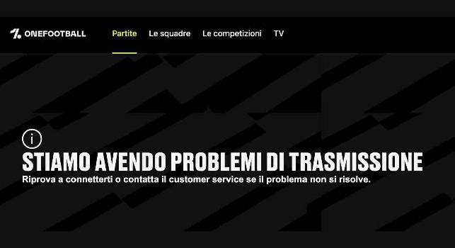 Napoli-Mantova, tanti utenti hanno problemi con One Football: ecco cosa sta accadendo