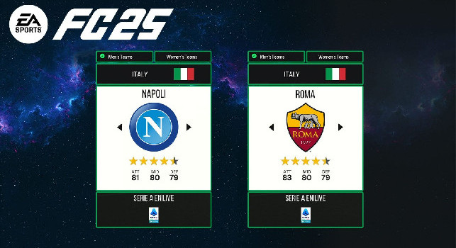 Il Napoli torna 'ufficiale' su FC25! Termina l'esclusiva con eFootball e Konami | FOTO