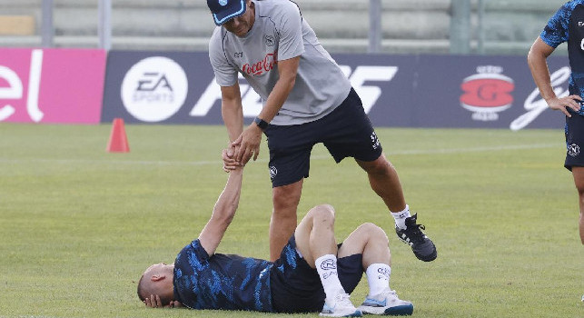 Giocatori stremati dalle ripetute di Conte ed il redivivo Osimhen: le emozioni dell'allenamento a Castel di Sangro | FOTOGALLERY